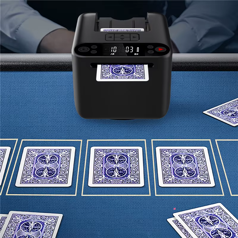 360 ° Machine automatique rotative de déclencheur de cartes, outil de déstockage de cartes à jouer de Poker, affichage OLCD, distributeur de cartes Intelligent 5000mAh