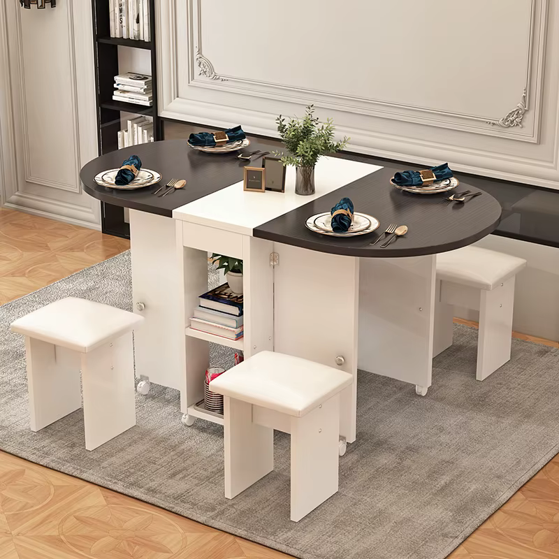 Table à manger pliante ensemble 4 chaises Table à manger De luxe nordique italienne décorer Simple Mesas Y Sillas De Comedor meubles De cuisine