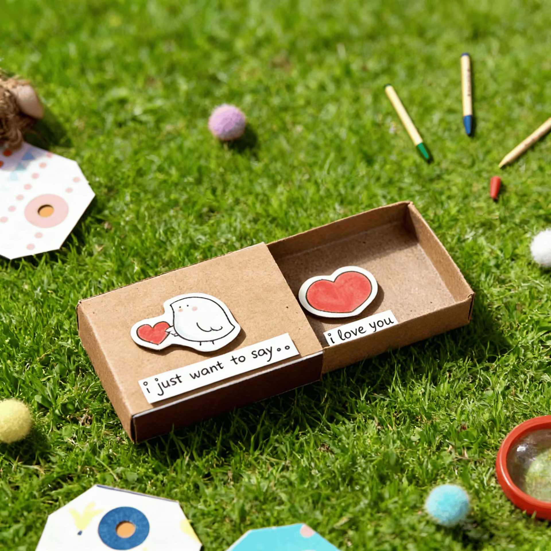 Carte de boîte d'amour faite à la main – Message romantique « Je t'aime » Cadeau pour la Saint-Valentin, l'anniversaire, le mariage - Surprise pour elle/lui 