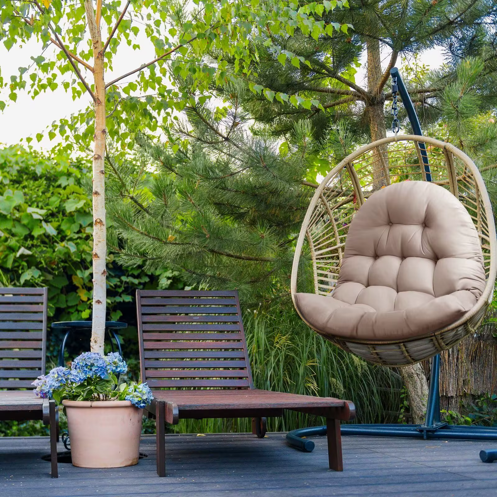 Coussin de remplacement pour chaise suspendue, avec rembourrage épais, pour chaises suspendues de patio, balcon, jardin, 80x120CM