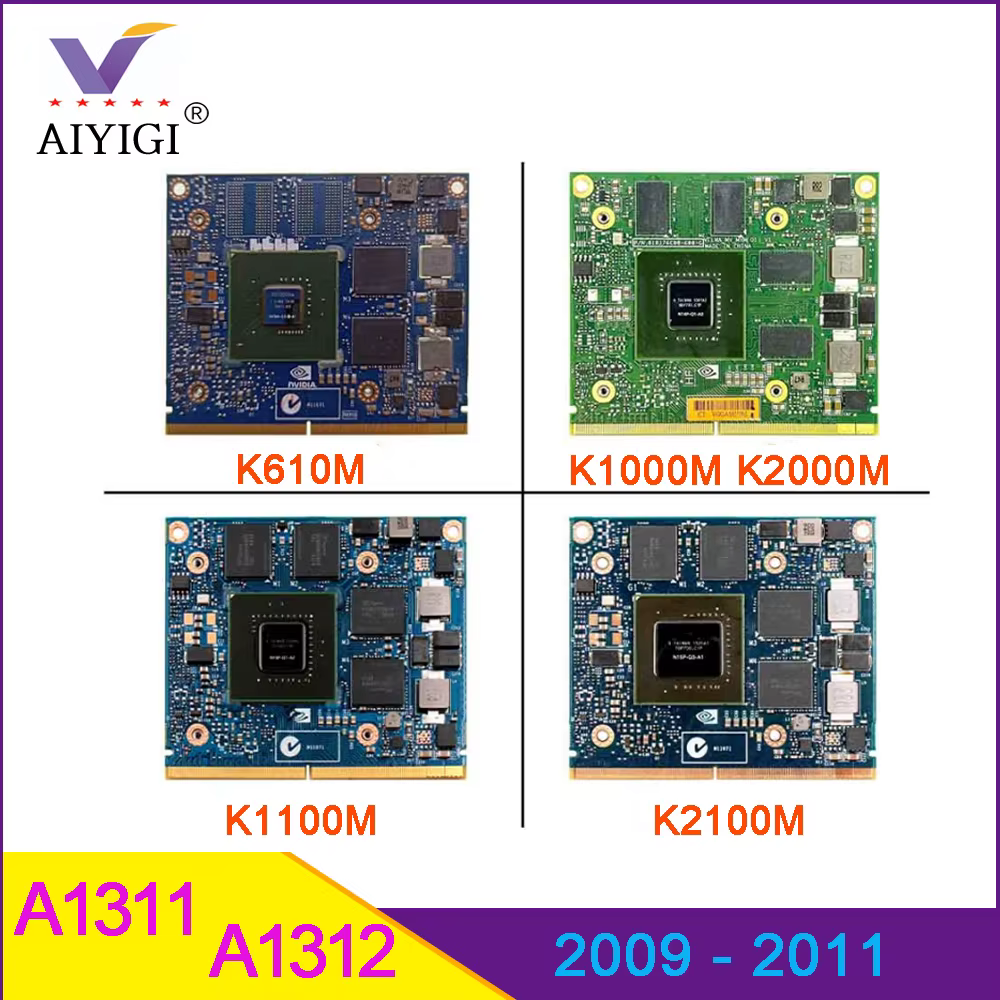 Quadro K610M 1GB K1000M K1100M K2000M K2100M 2GB carte vidéo K610 K1000 K1100 K2000 K2100 pour iMac A1311 A1312 2010 2011