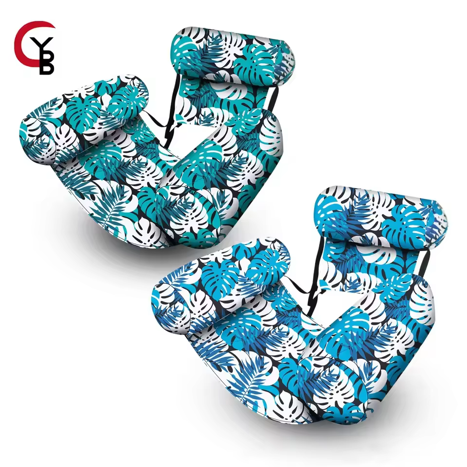 Chaises flottantes de piscine, chaise longue gonflable pour adultes avec bras et dossier, hamac d'eau inclinable et flottant pour le plaisir aquatique d'été