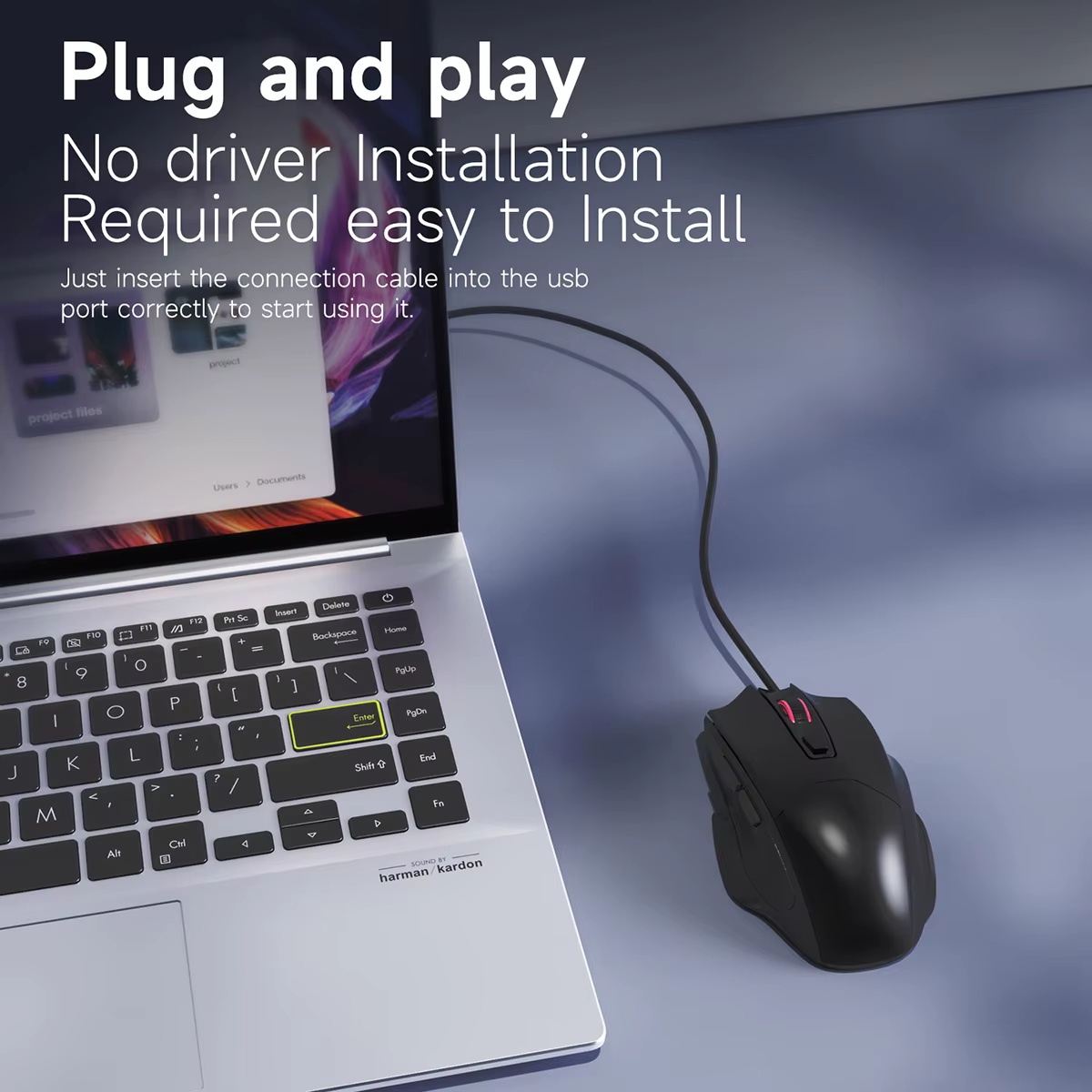 AJAZZ NJ05 Souris de jeu filaire ergonomique