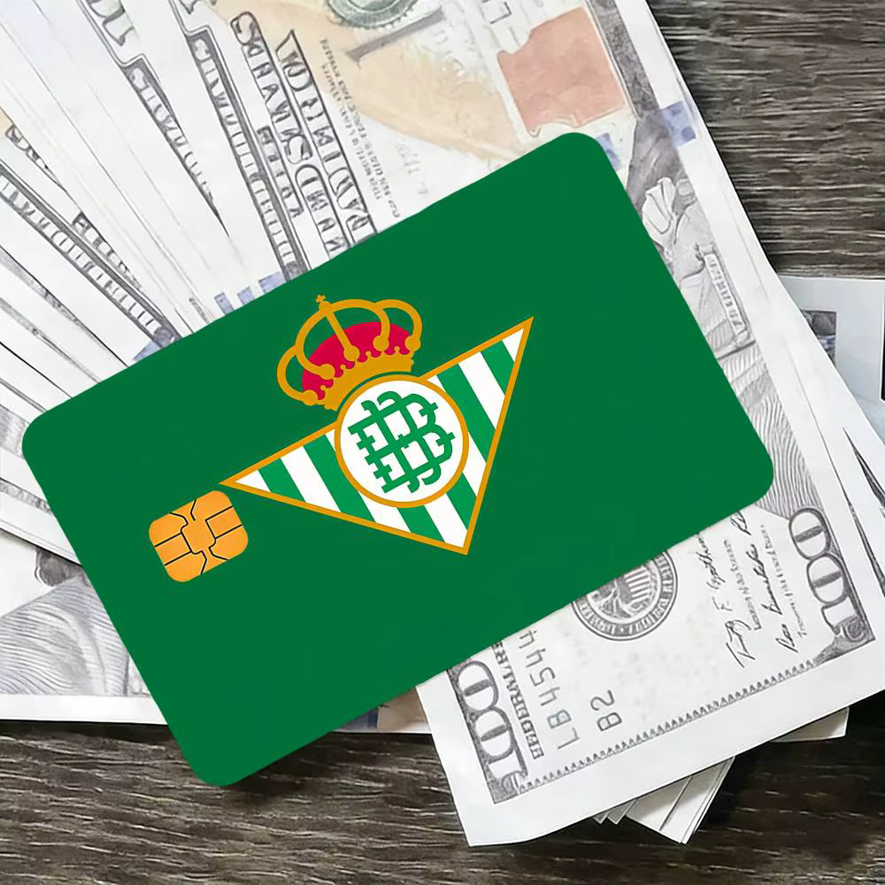 Film autocollant pour carte bancaire R-real-l B-betis-s sport