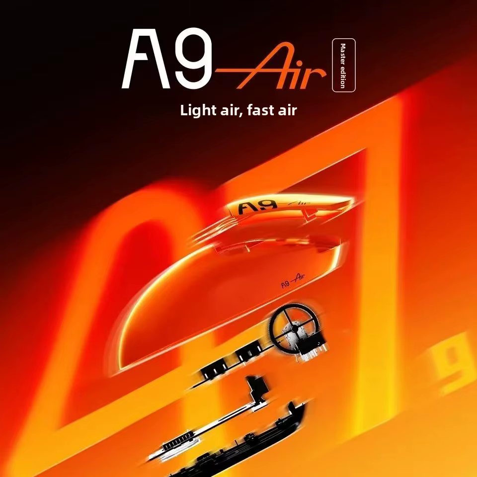Nouveau ATK A9 Air Ultimate souris de jeu sans fil Bluetooth léger PAW3950 Ultra double 8K Esports
