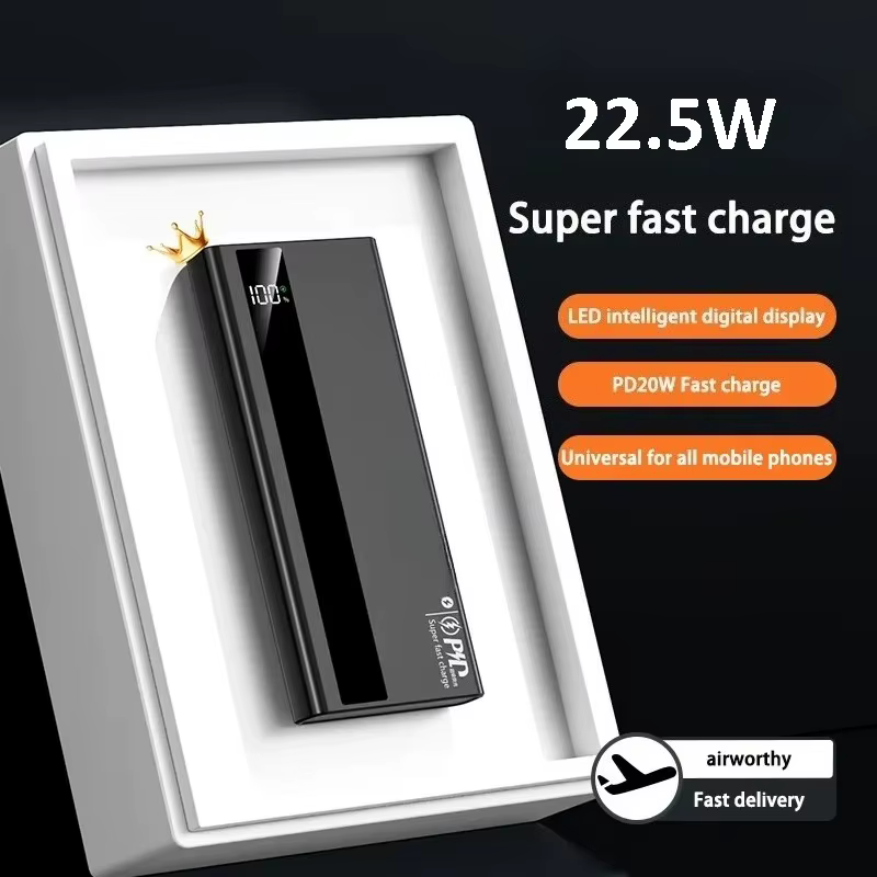 Batterie externe portable 20000mAh, charge rapide 22.5W, batterie externe haute capacité, alimentation mobile universelle pour iPhone Android