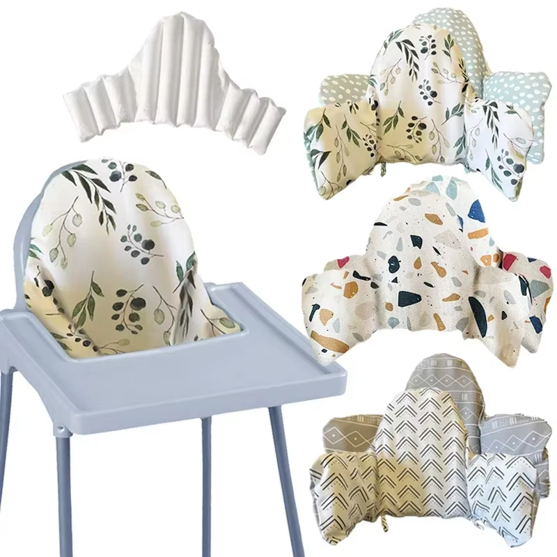 Coussin de chaise haute pour siège de bébé, chaise de salle à manger, canapé, impression Double face, housse de siège, chaise haute, coussin de dossier gonflable
