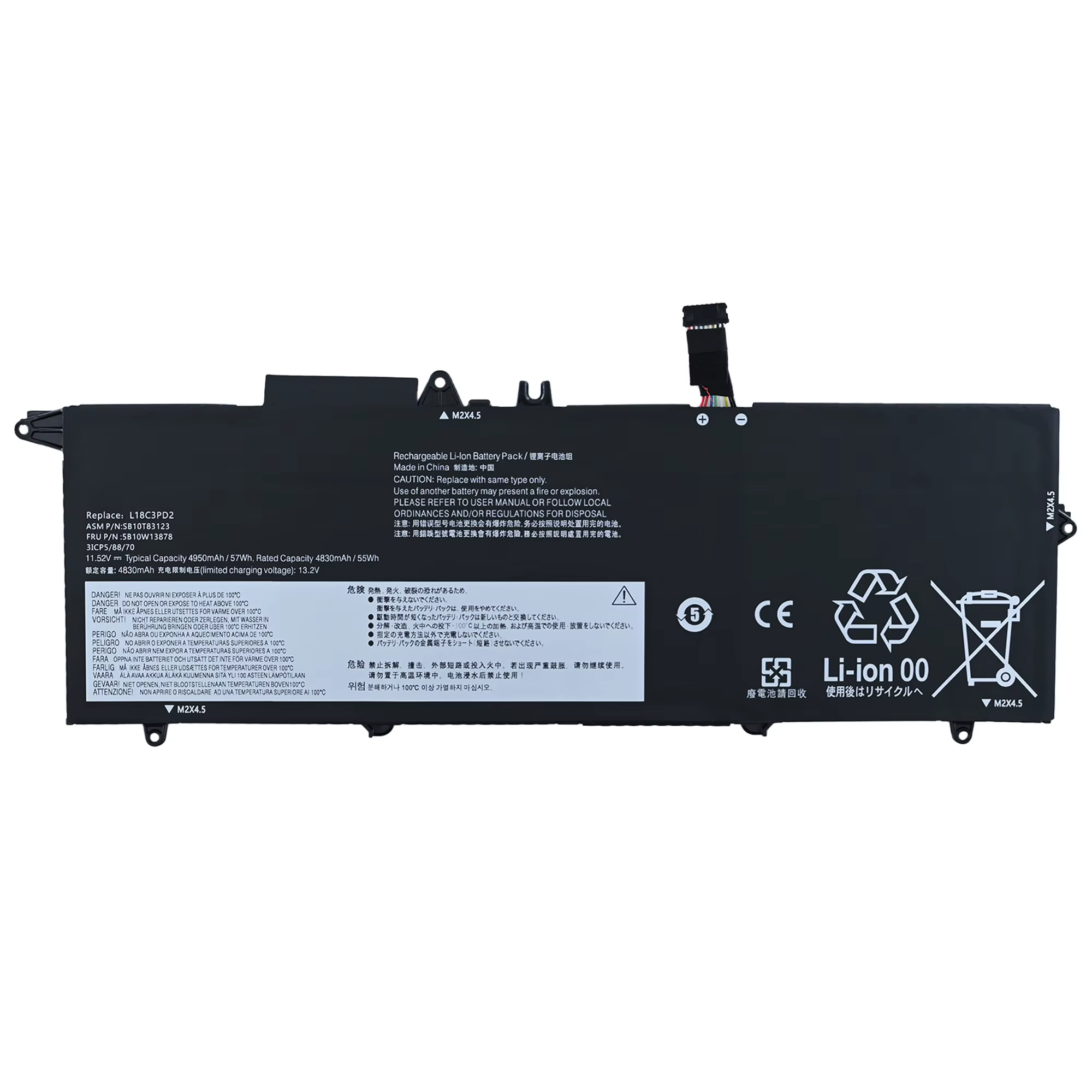 Batterie d'origine pour ordinateur portable Lenovo ThinkPad T14S T490S T495S