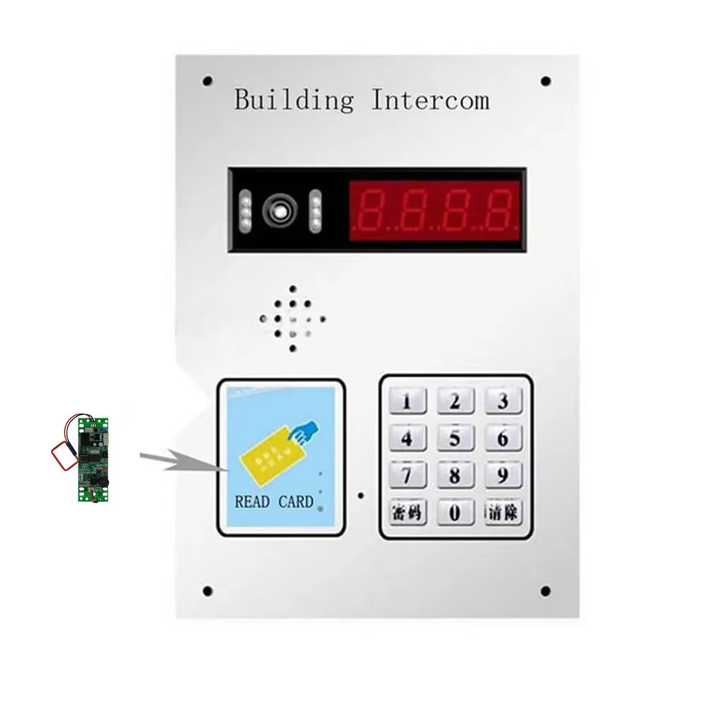 Système de contrôle d'accès de porte intégré bidirectionnel RFID avec lecteur de carte double face et 2 cartes principales