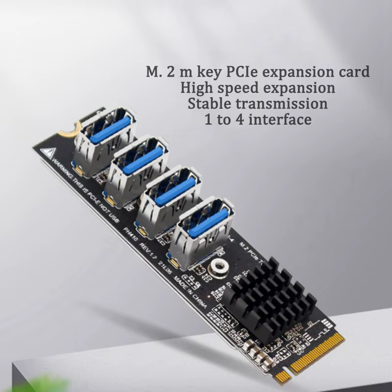 Carte Riser M.2 NVcloser to USB3.0 PCIE X16 1 to 4 PCI Express Multiplier airies Adapter