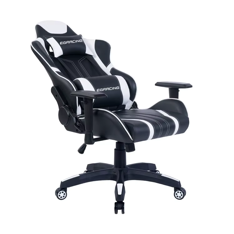 Fauteuil pivotant ergonomique en tissu noir Anji personnalisé pour bureau et gaming