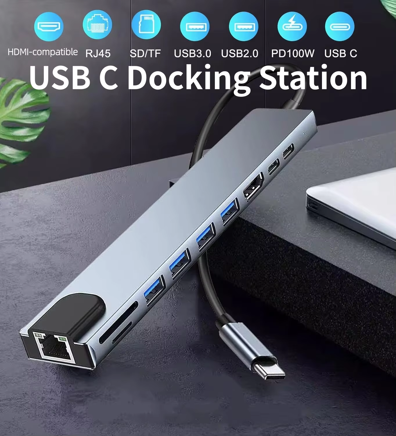 Station d'accueil USB C avec sortie HDMI 4K
