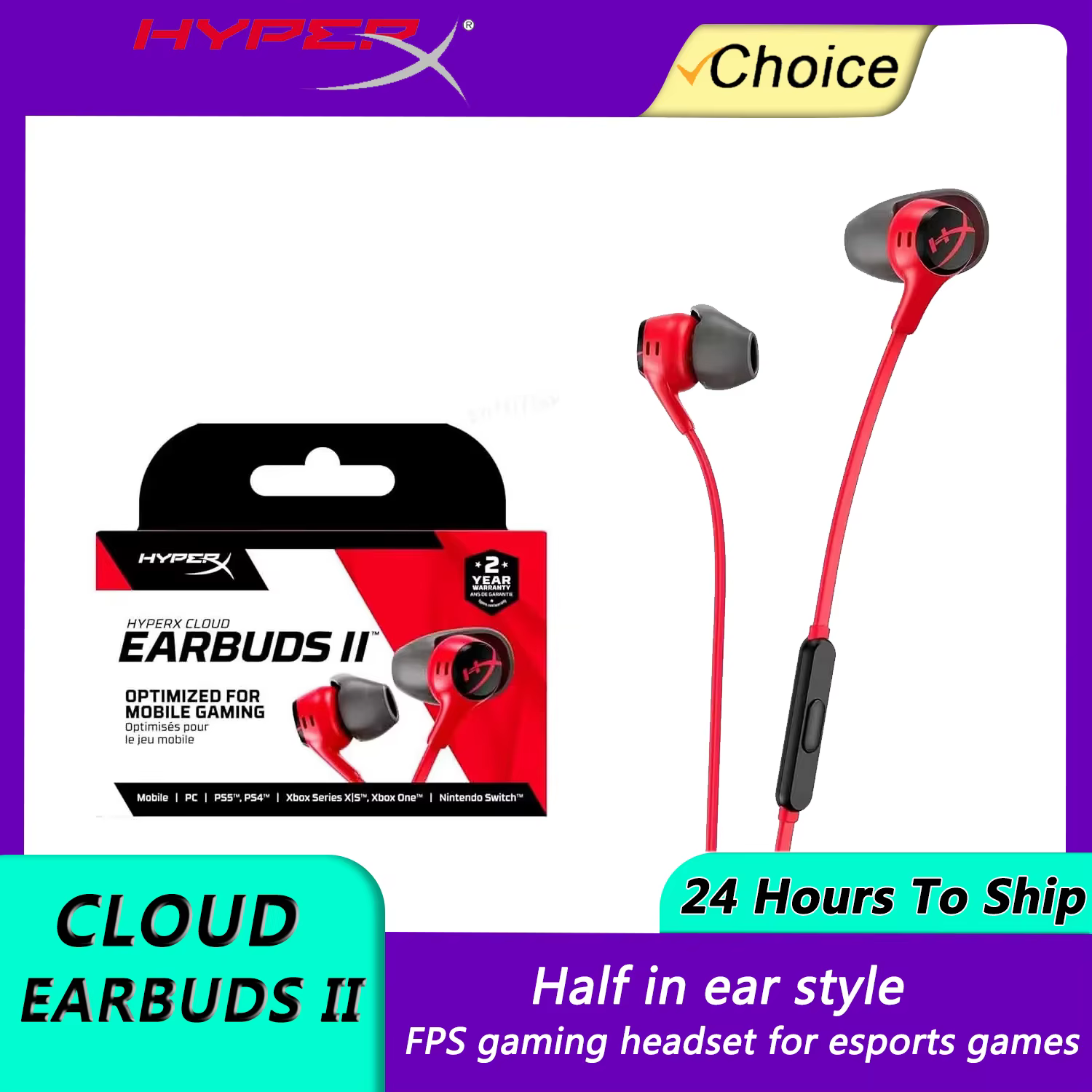 Cloud écouteurs II 2 écouteur de jeu avec micro filaire immersif dans le jeu Audio
