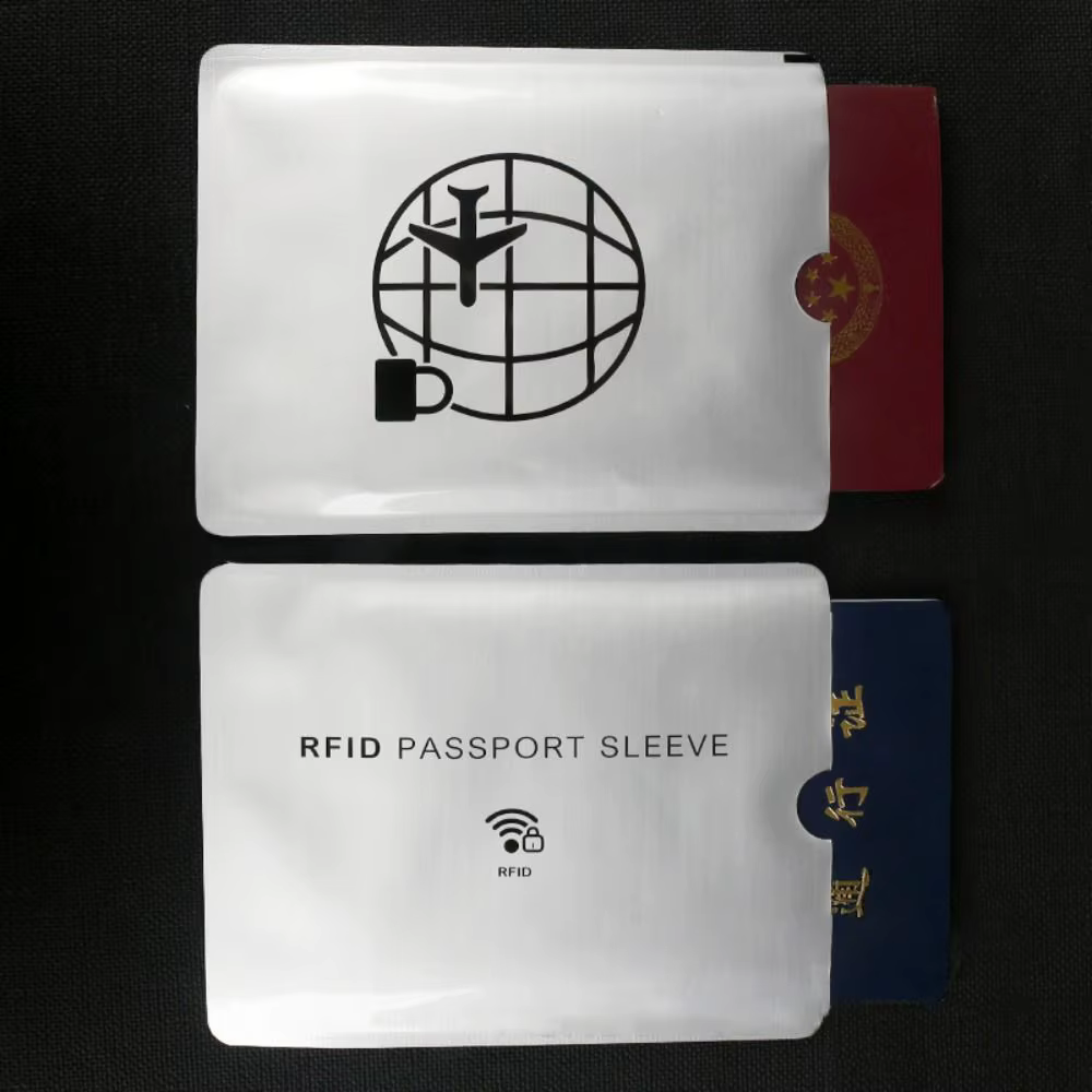 Porte-carte RFID antivol, 5 pièces, verrouillage de lecteur en aluminium coloré, housse de protection, manchons de protection pour passeport de sécurité
