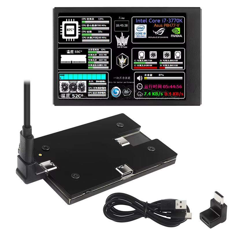 3.5 pouces USB type-c IPS écran secondaire AIDA64 LCD CPU GPU RAM