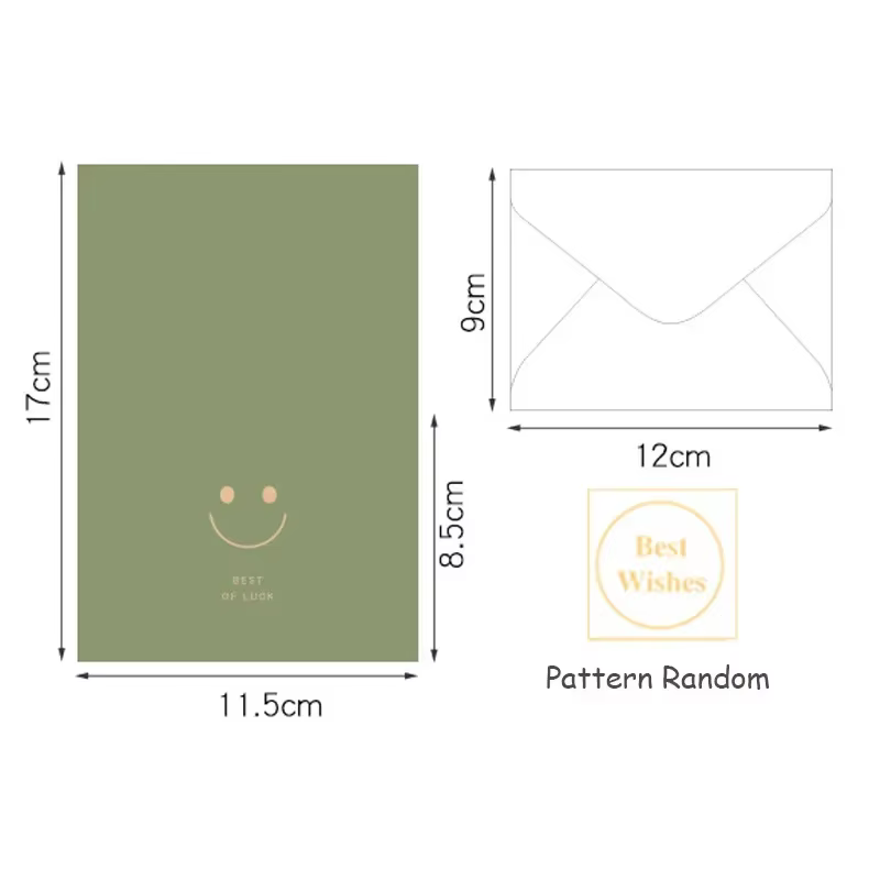 Carte de vministériels x festive avec enveloppes et autocollants, cartes d'invitation pour fête d'anniversaire, mariage et vacances, carte de bénédiction de message, ensemble de 6 pièces