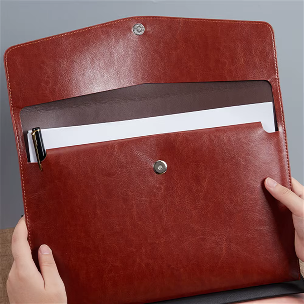 Porte-documents en cuir, porte-cartes, porte-passeport, organisateur de fichiers de données, sac de contrat GT, organisateur de fichiers scolaires
