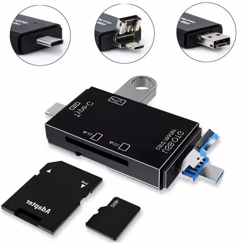 Lecteur de carte SD multifonction 6 en 1