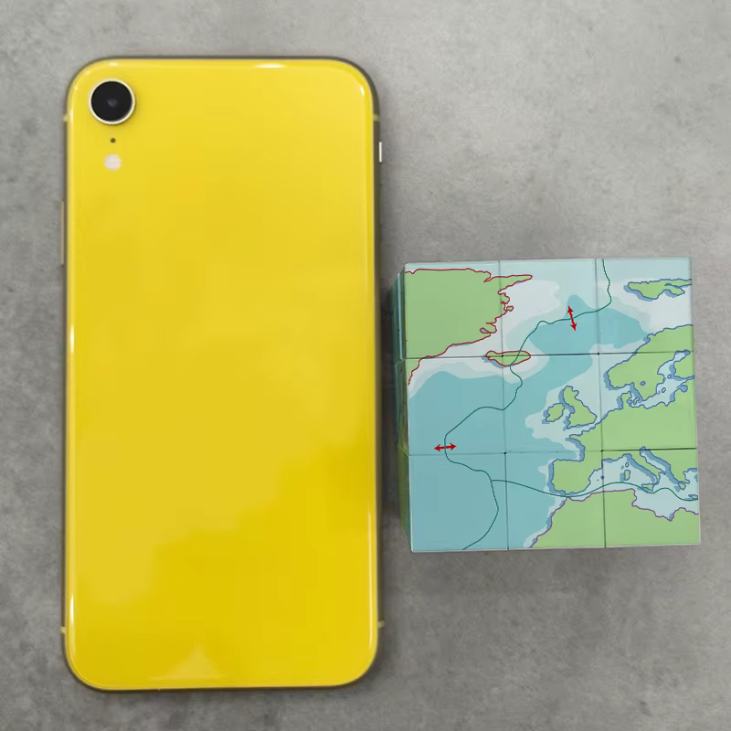 Cube de vitesse 3x3 avec cartes, collection de souvenirs de voyage, idée cadeau de vacances, casse-tête sur le thème des cartes