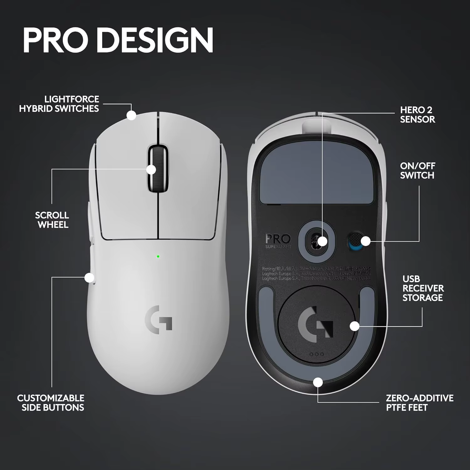 Souris de jeu sans fil Logitech G PRO X SUPERLIGHT 2
