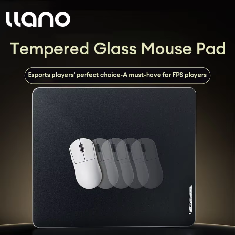 LLANO tapis de souris de jeu en verre trempé jeu FPS haute vitesse lisse CSGO