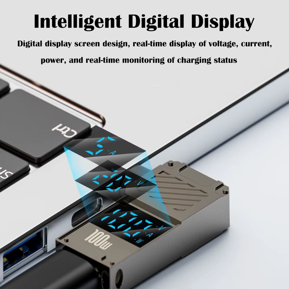 Convertisseur USB-C vers DC à affichage numérique
