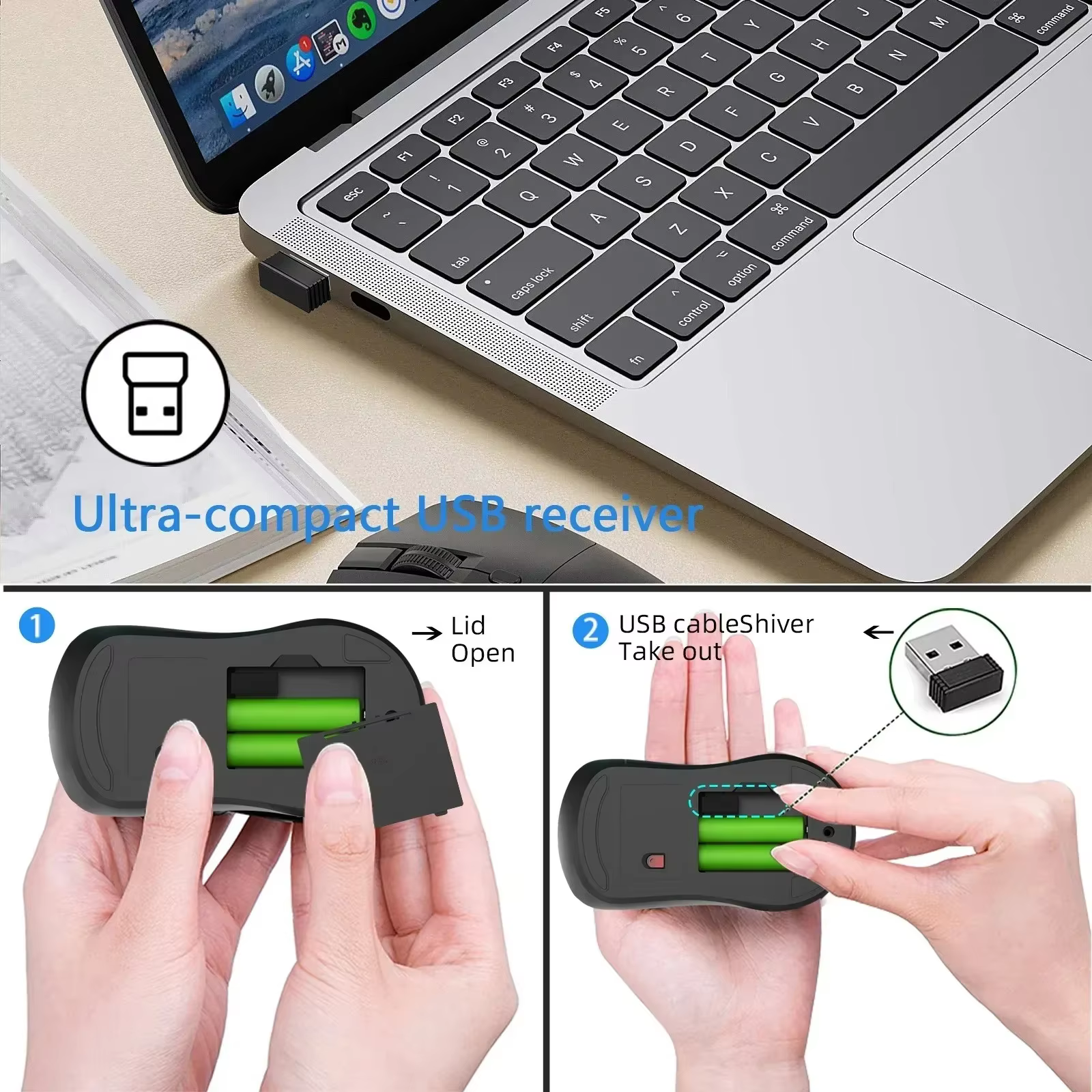 Souris de jeu sans fil 2.4G