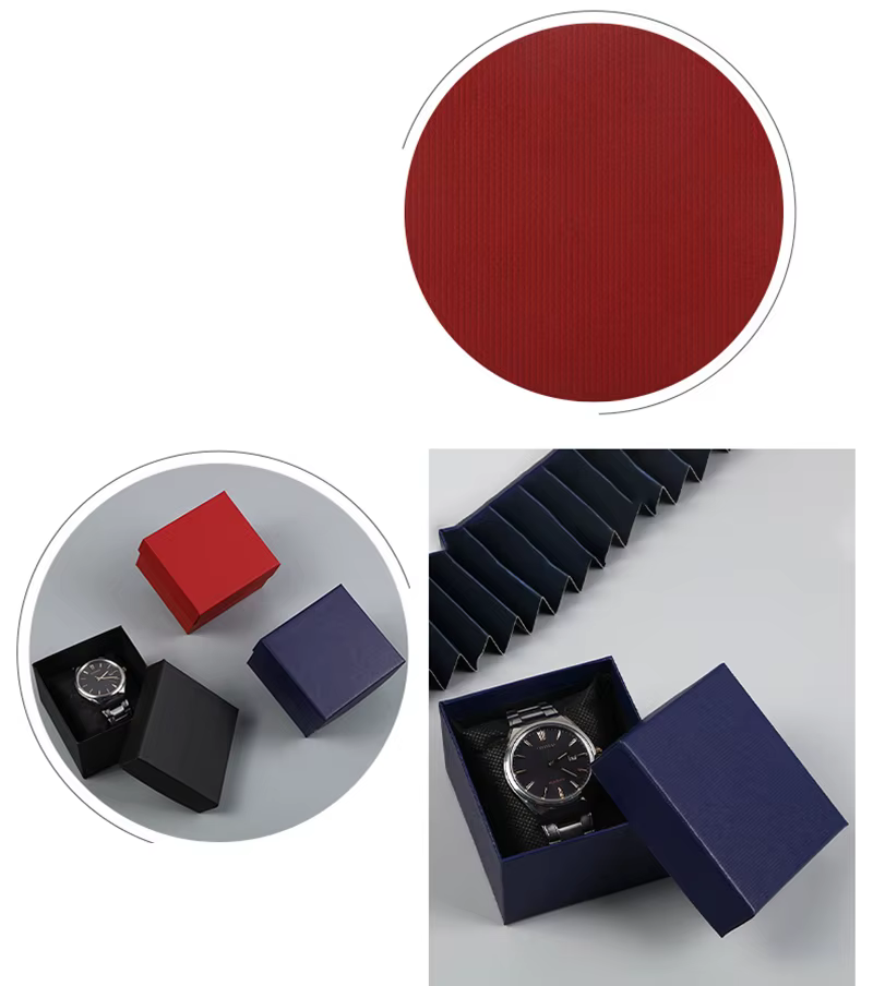 Boîte de montre en carton en cuir 216.239., support de montres-bracelets de bijoux, étui de rangement d'affichage, boîtes d'emballage cadeau, mode