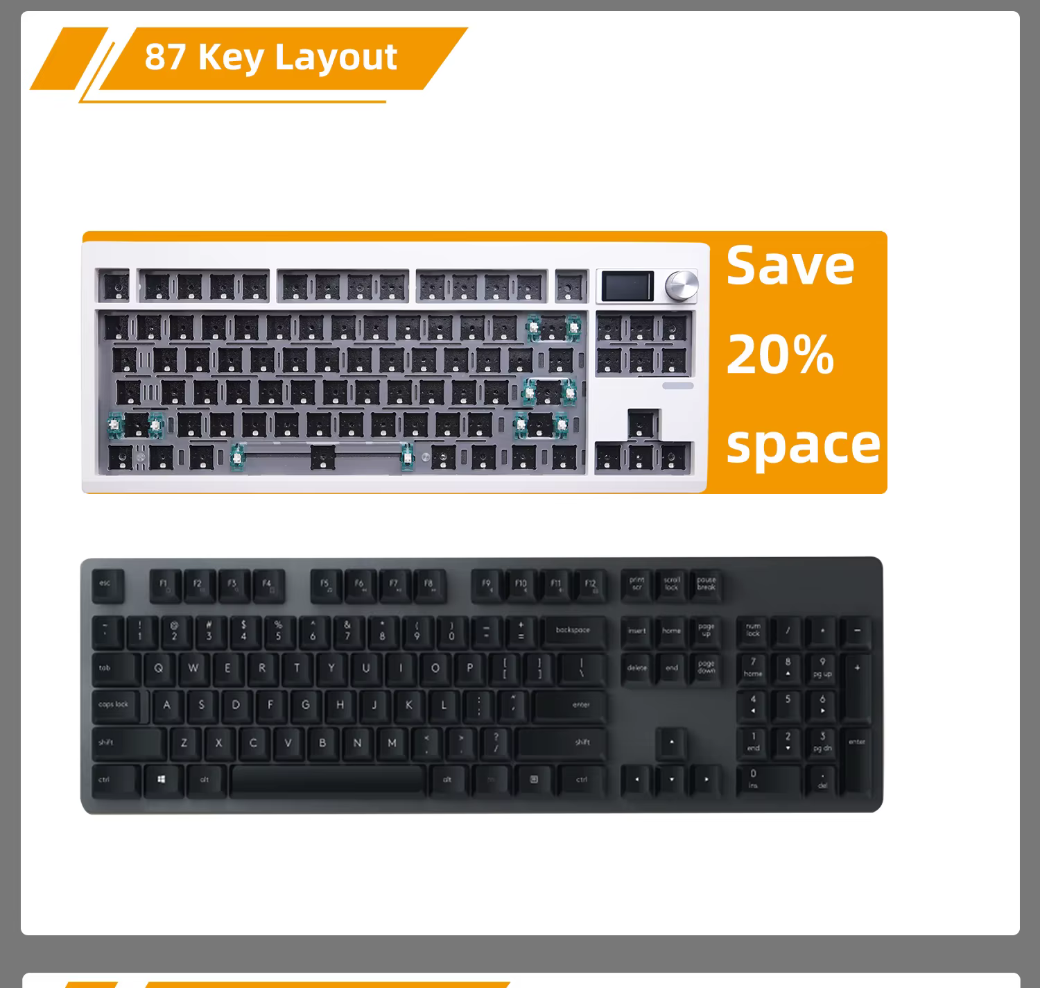 Kit de clavier mécanique GMK87 avec écran d'affichage