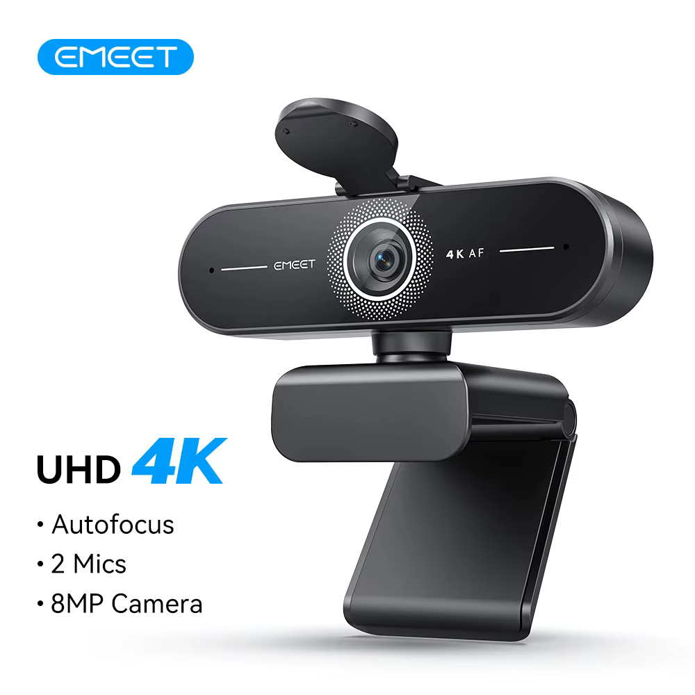 Webcam EMEET 4K/1080P pour PC/ordinateur