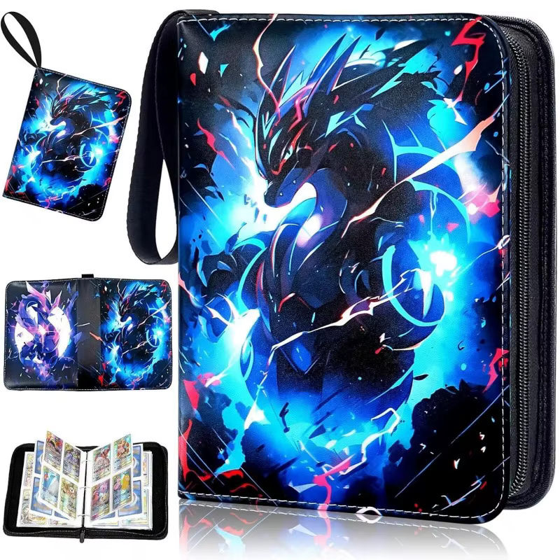 Album de cartes Bandai Pokémon Pikachu 4 9 Grid, classeur pour 400, 450, 900 pochettes, livre de rangement pour cartes à collectionner, cadeau pour les fans