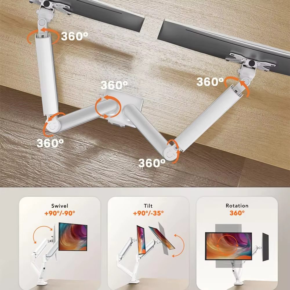 Support double écran pour écrans de 13″ à 32″