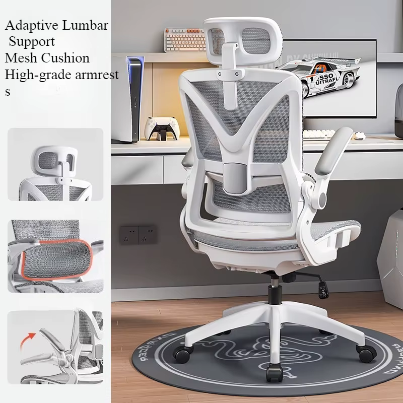 Chaise De jeu ergonomique Support lombaire 3D course pivotant réglable maille respirante haute densité éponge siège Silla De Escritorio