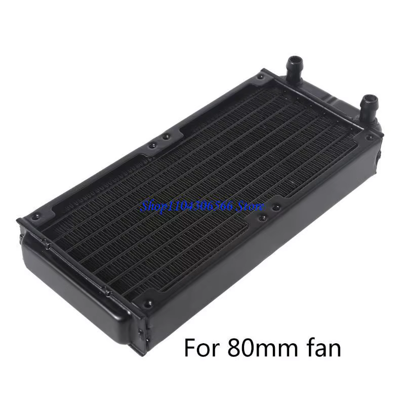 02DD 1/4 "radiateur d'échangeur chaleur en aluminium pur à 10 tuyaux pour ordinateur CPU CO2 eau