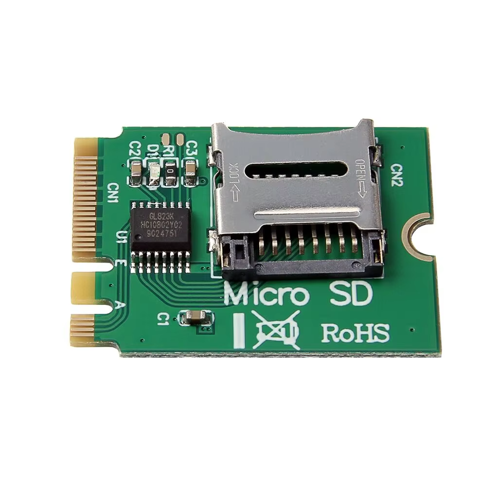 M2 NGFF clé A.E emplacement WIFI vers Micro SD SDHC SDXC lecteur de carte TF
