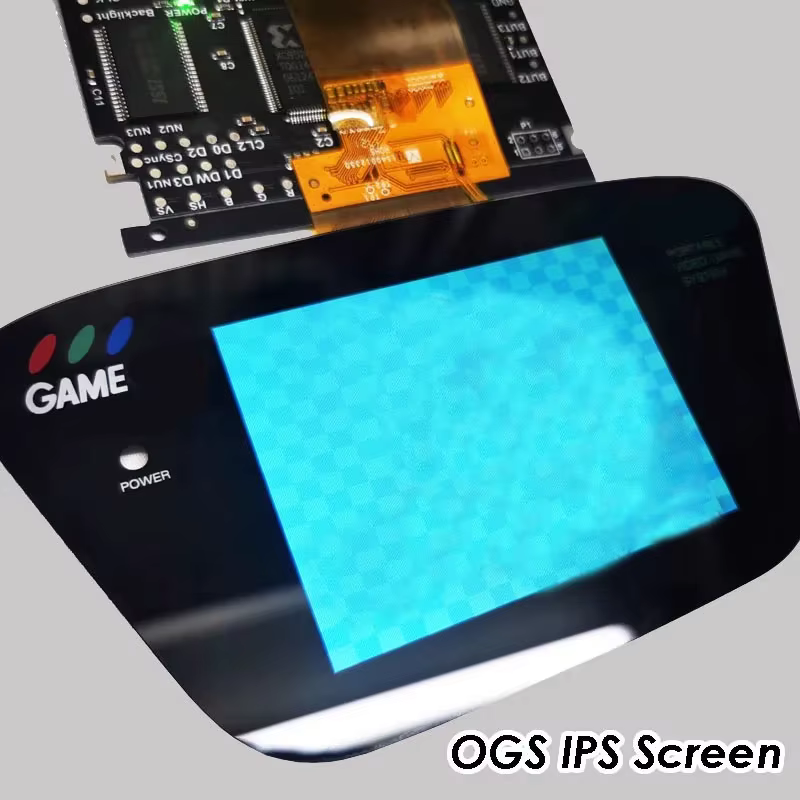 Kit d'écran LCD Full Display HighLit pour console Game Gear GG V4.2 avec sortie VGA et luminosité réglable