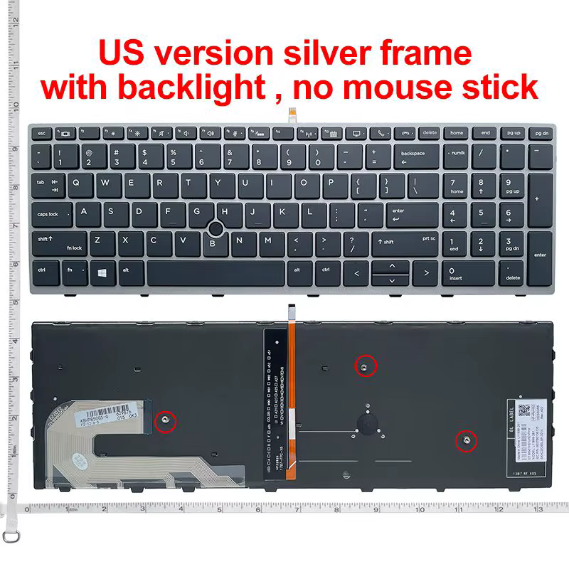Nouveau clavier d'ordinateur portable américain pour HP EliteBook 750 G5/750 G6/755 G5/755 G6/850 G5/850 G6/855 G5/855 G6 Zbook 15U G5/G6
