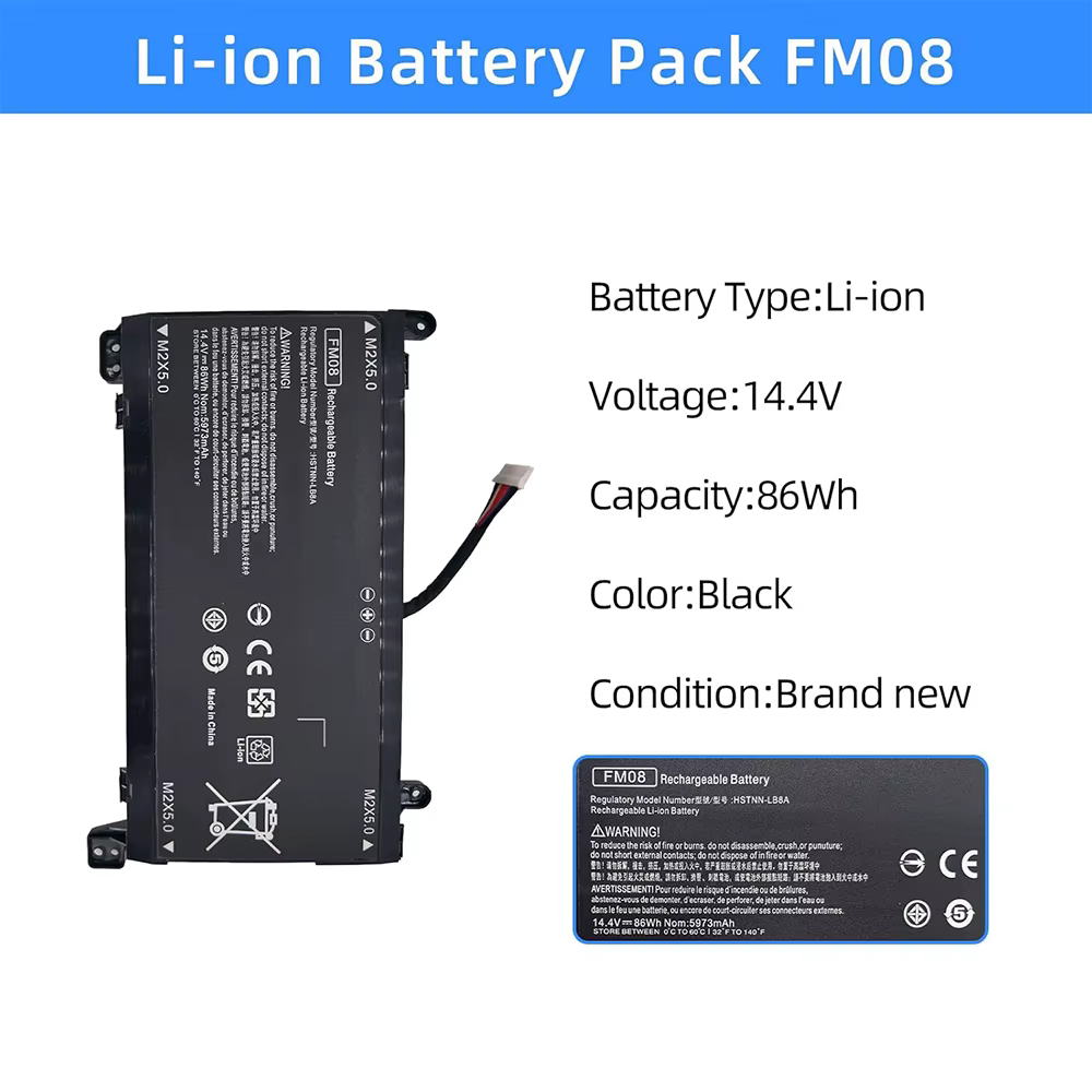 Batterie d'ordinateur portable FM08 pour HP OMEN 17-an013TX 17-an014TX TPN-Q195 HSTNN-LB8B
