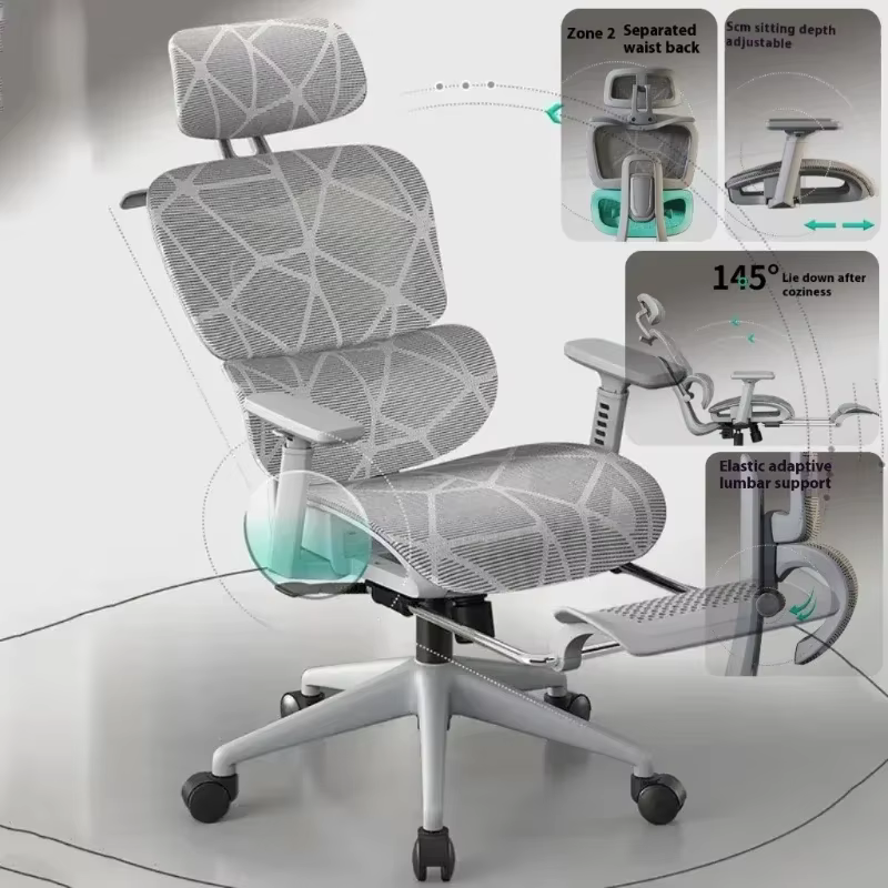 Chaise ergonomique appui-tête 3D fauteuil chaises De jeu ordinateur inclinable Massage relaxant Silla De Escritorio mobilier De bureau