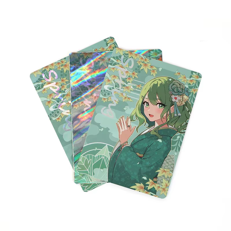 Cartes à collectionner holographiques personnalisées, 10 pièces, cartes de jeu d'idole d'artiste personnalisées, cartes arc-en-ciel, cartes à collectionner de personnages Tcg