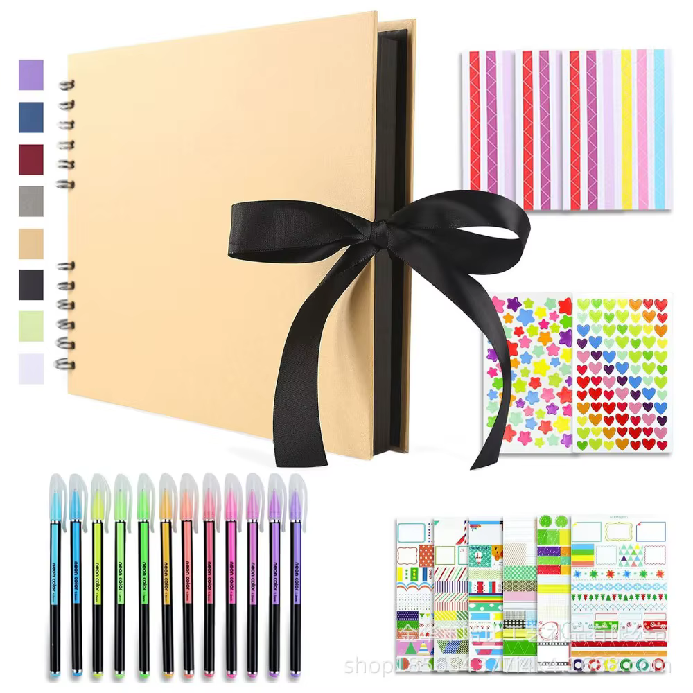 1pc bricolage Scrapbooking créatif Graffiti noir carte Inserts à la main à collectionner Album commémoratif pour la décoration de meubles, mémorials