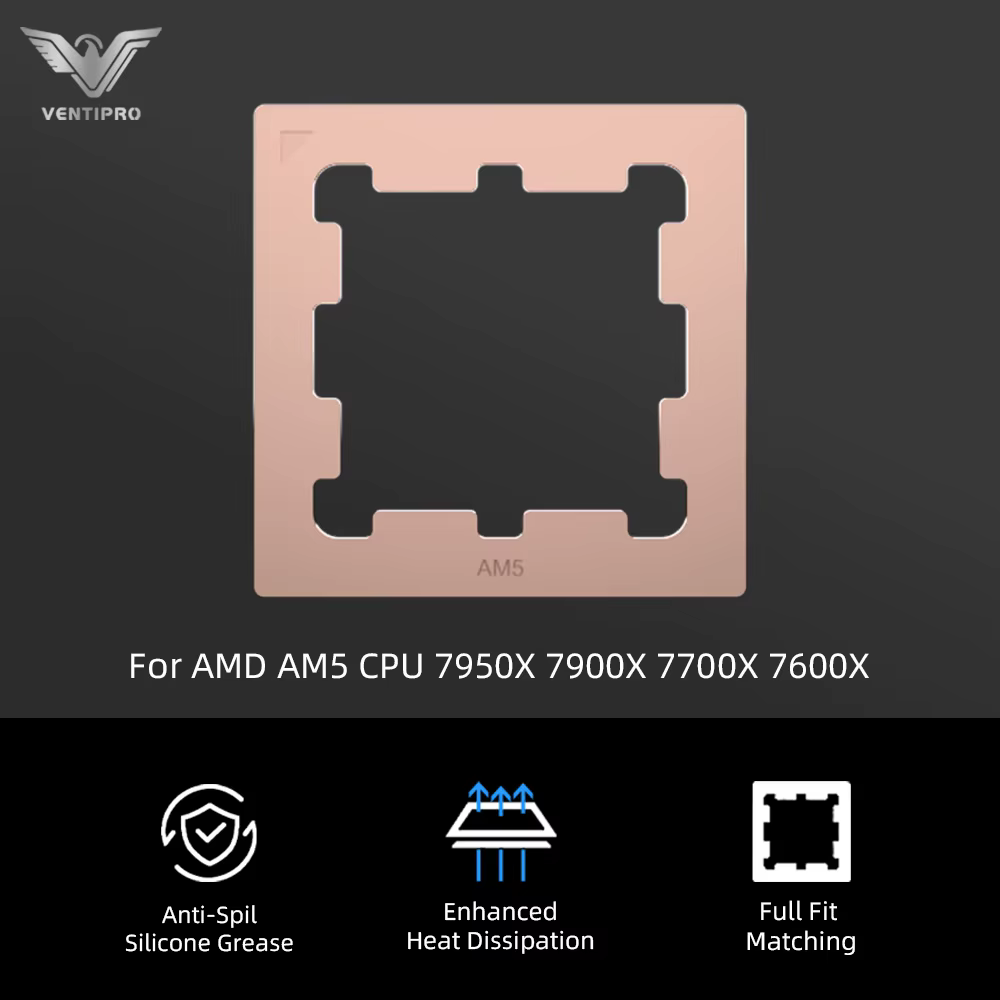 VENTIPRO AM5 : cadre de contact pour CPU en cuivre pur à encadrement intégral