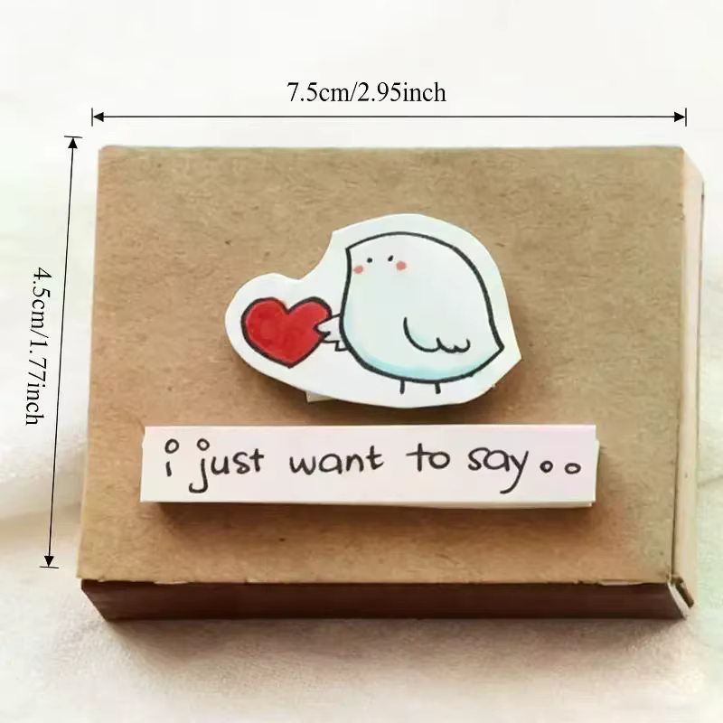 1 pièce, boîte à messages romantique « Je t'aime », cadeau fait main, carte pour la Saint-Valentin, anniversaire, mariage, surprise pour elle/lui 