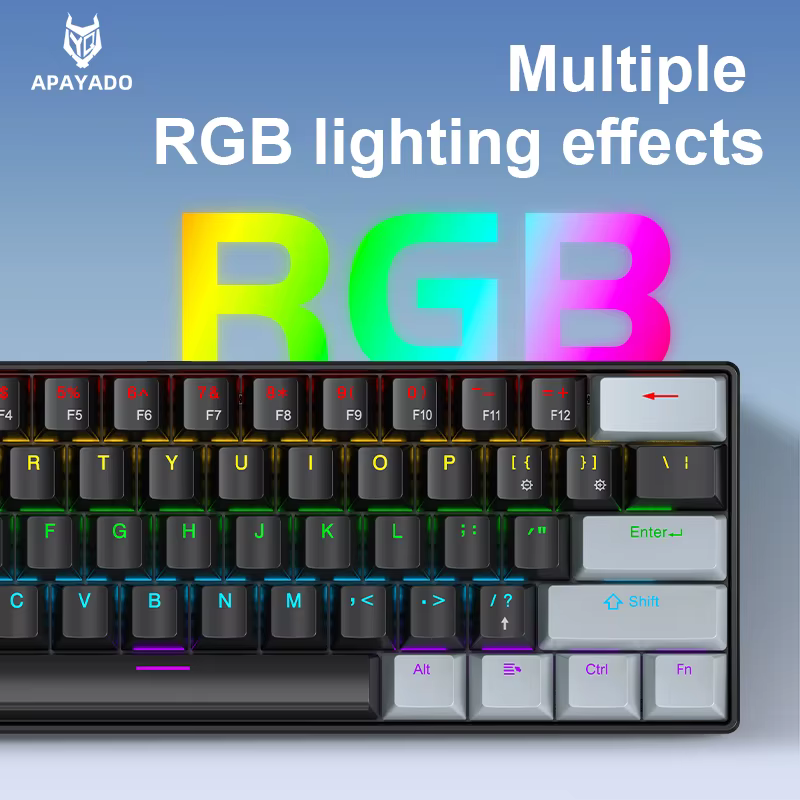 Clavier Mécanique APAYADO K61 60% Filaire RGB Phantom