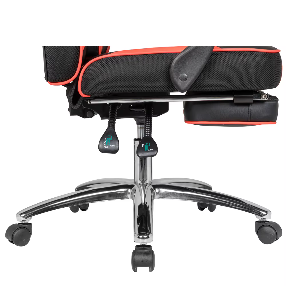 Chaise de jeu pour ordinateur avec repose-pieds