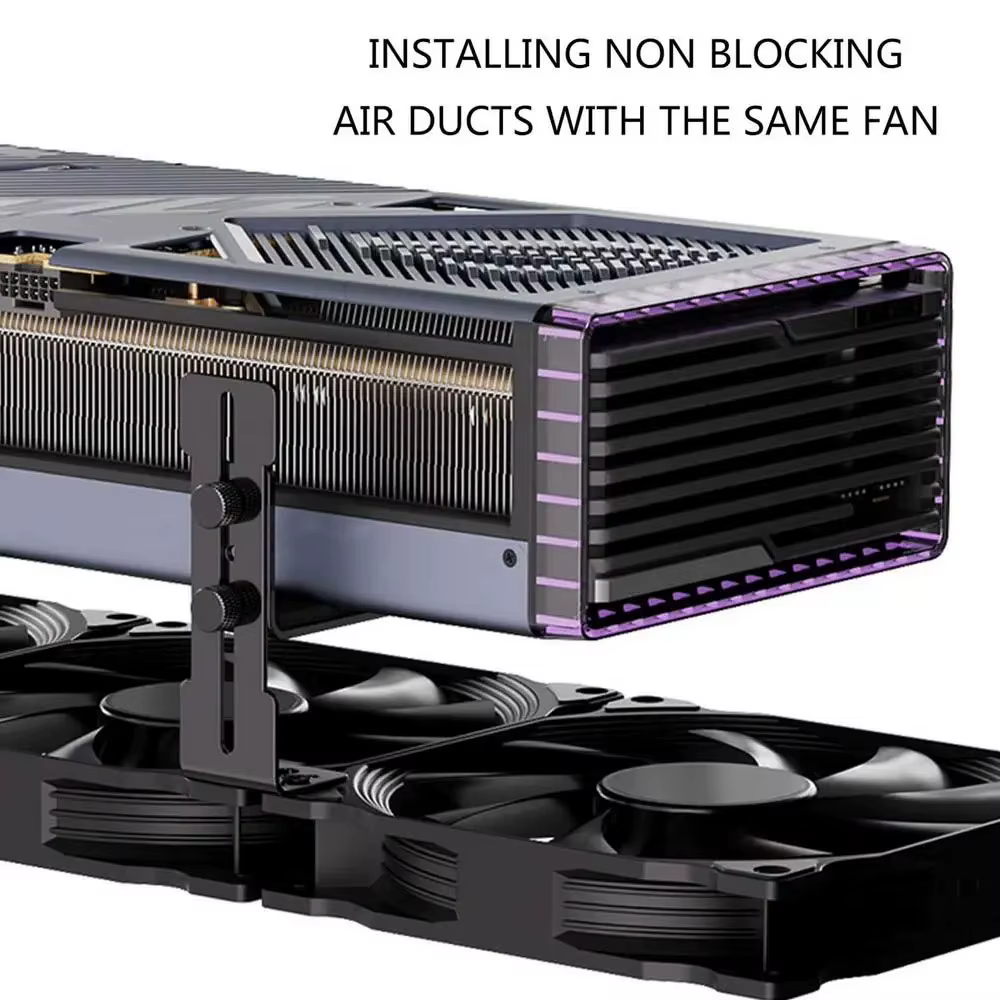 Support de carte graphique réglable, support de carte vidéo, support GPU pour boîtier de PC de bureau ITX/ATX, accessoire pour éviter le desserrage