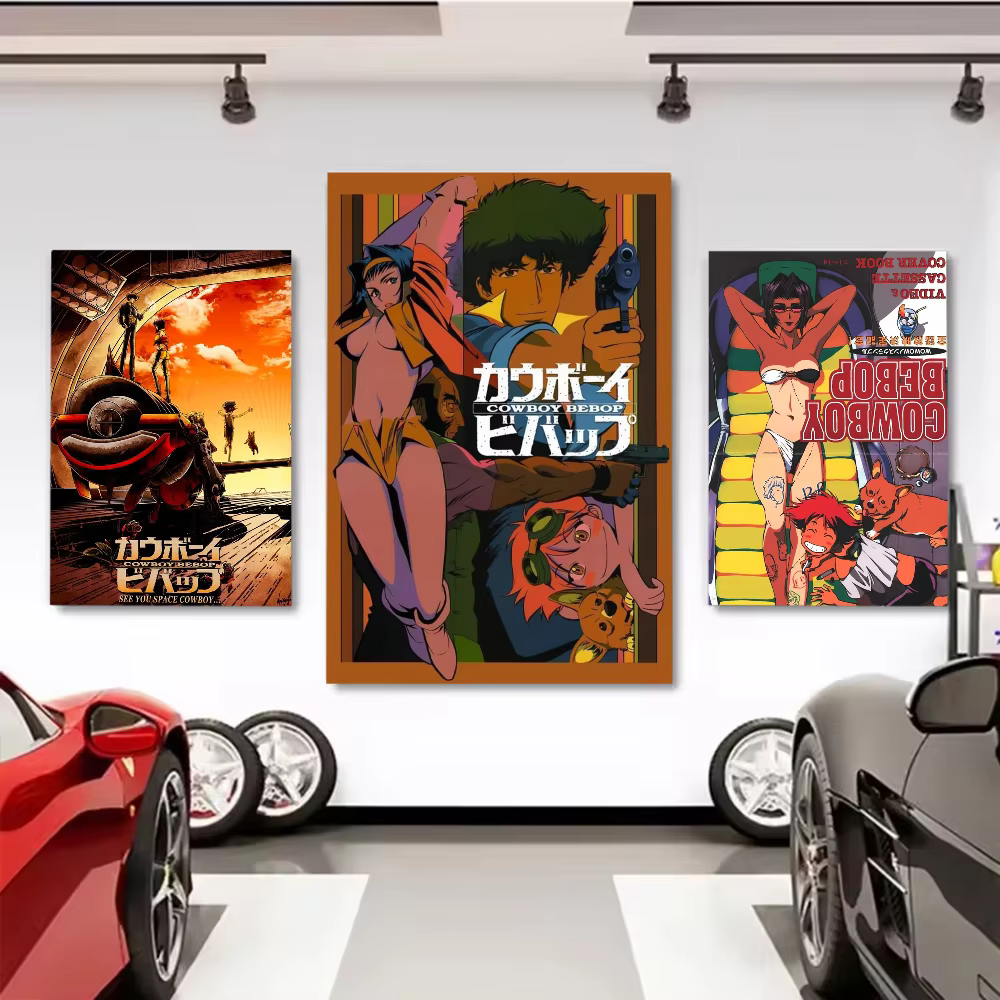 Affiche murale de dessin animé c-cowboy b-ebop, peinture artistique pour la décoration de la maison, de la chambre à coucher, toiles imperméables