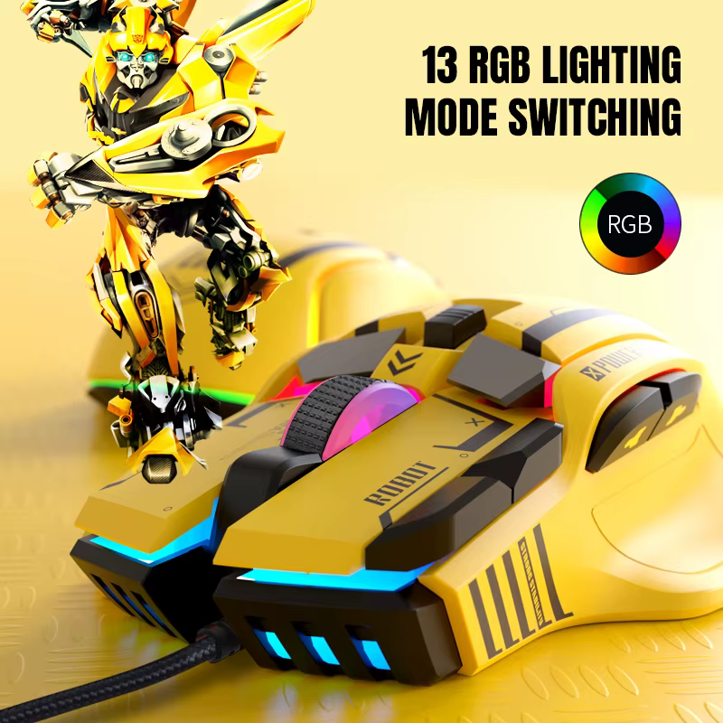 Souris de jeu mécanique filaire FreeWolf G6