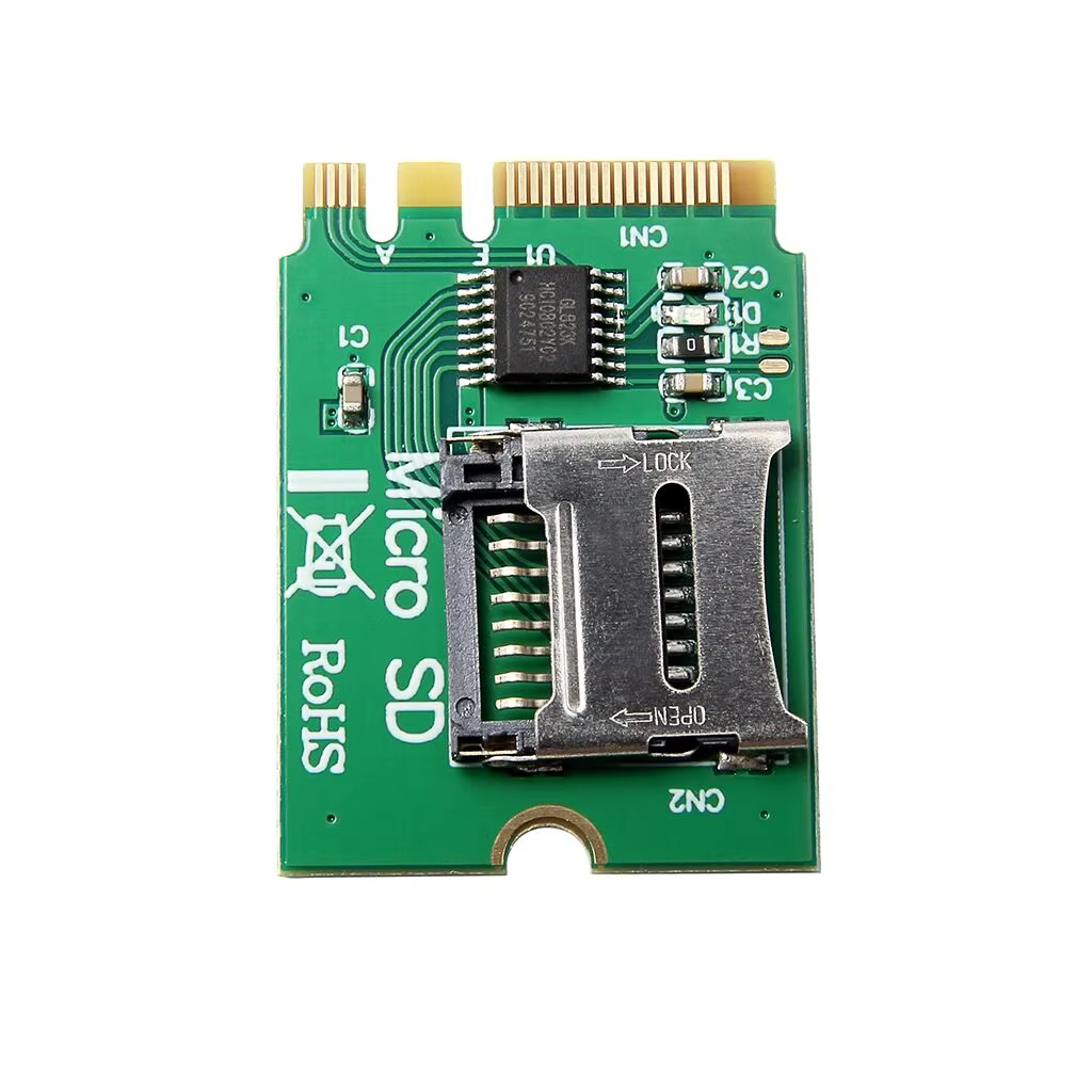M2 NGFF clé A.E emplacement WIFI vers Micro SD SDHC SDXC lecteur de carte TF