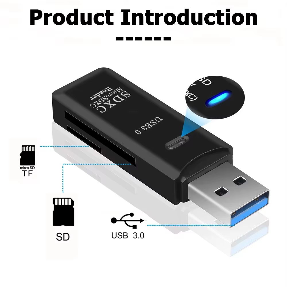 Lecteur de carte TF + SD 2 en 1
